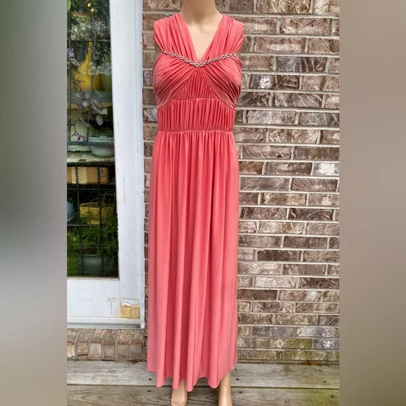slim fit dress slacks Draped Bodice Salmon Pink Fluid Organza Gown G2121